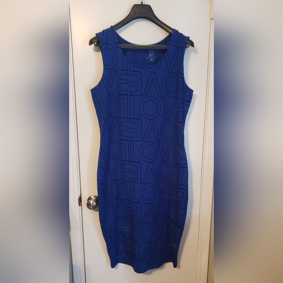 Bodycon midi dress LOVE - Picture 1 of 4